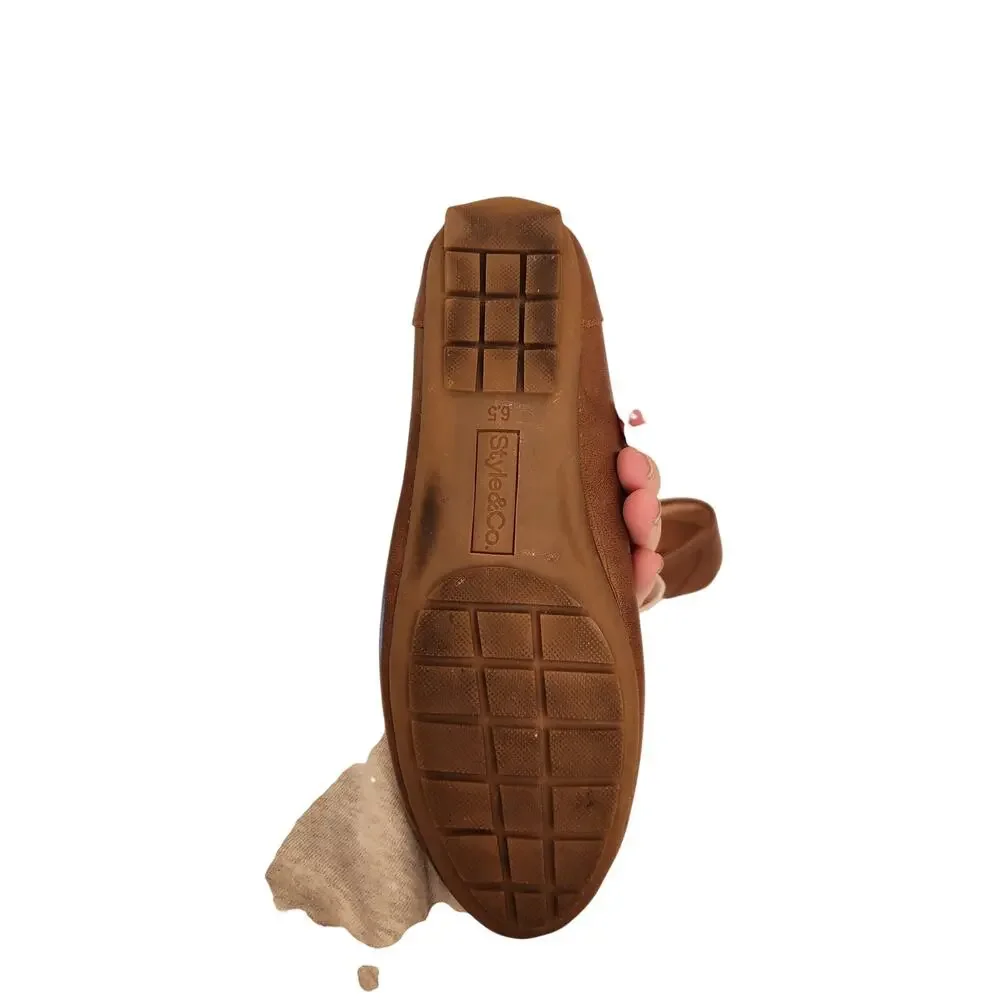 NWOB Style & Co Women's Serafinaa Driver Penny Loafers Brown 6.5